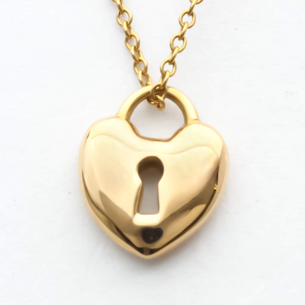 Pre Owned Tiffany & Co. Heart Lock 18K Rose Gold Necklace