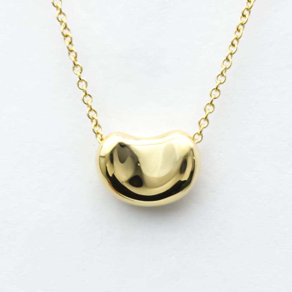 Pre Owned Tiffany & Co. Bean 18K Yellow Gold Necklace 