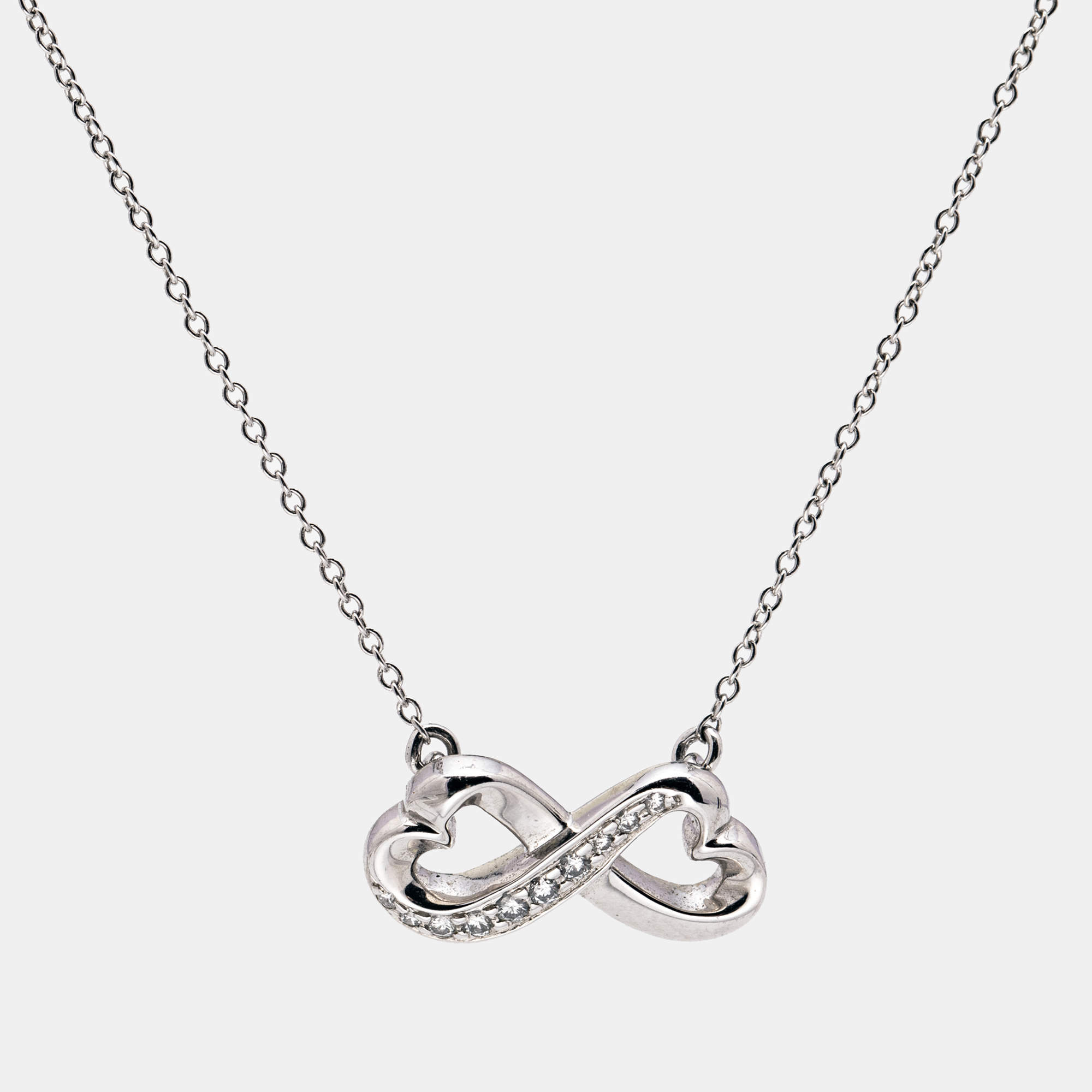 Tiffany & Co Paloma authentic Picasso Double Hearts Infinity Necklace