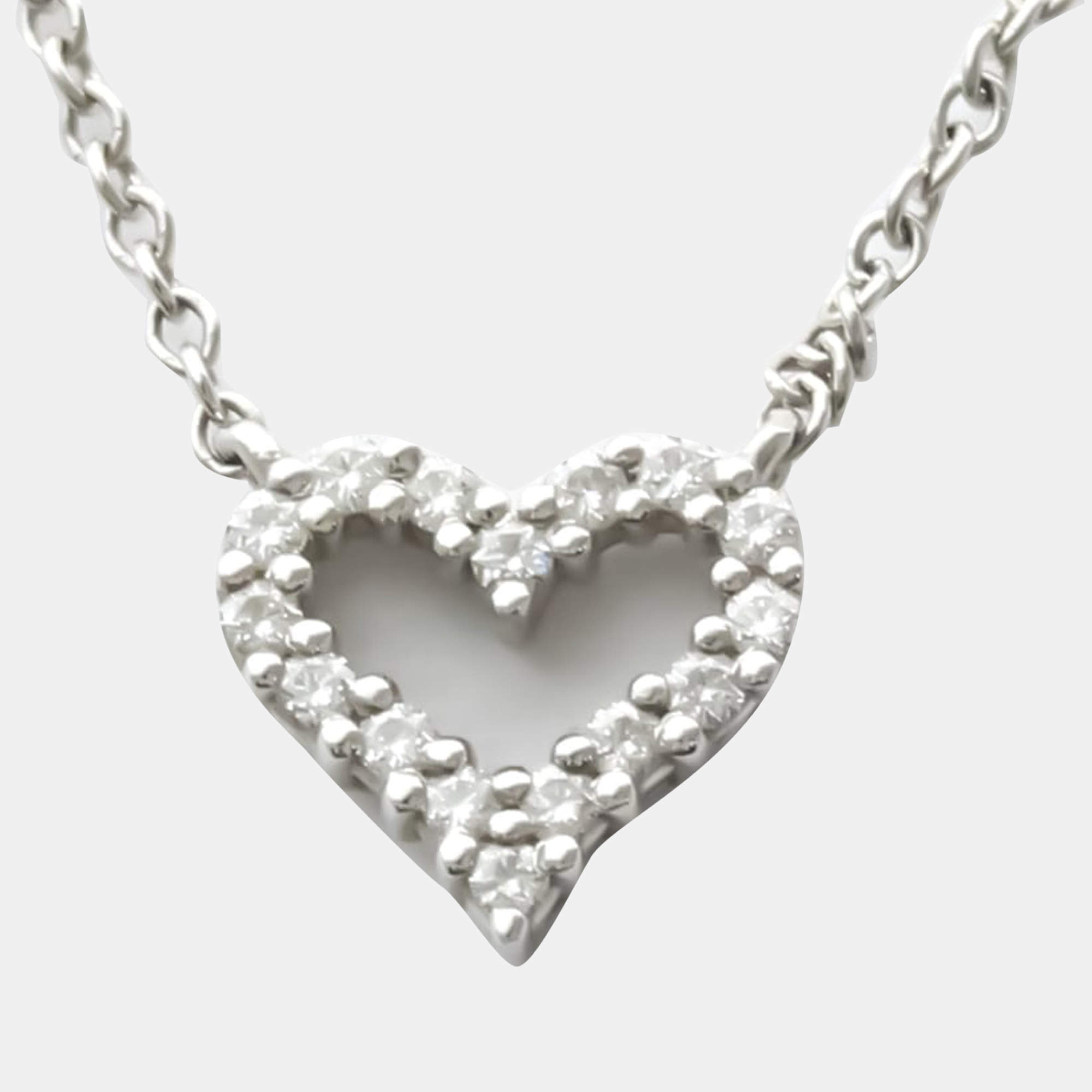 Tiffany & Co. Sentimental Heart Platinum Diamond Necklace