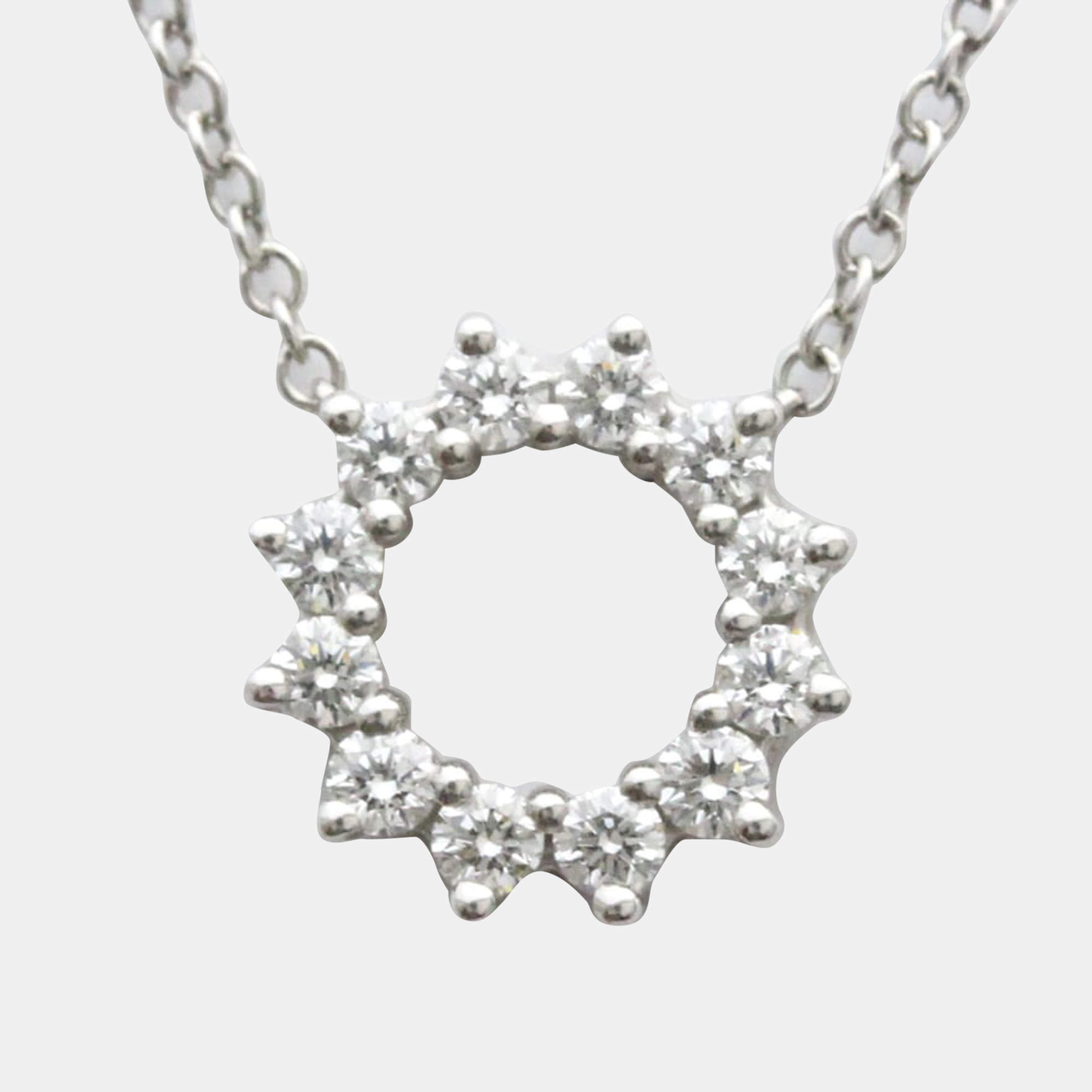 Pre Owned Tiffany & Co. Open Circle Platinum Diamond Necklace