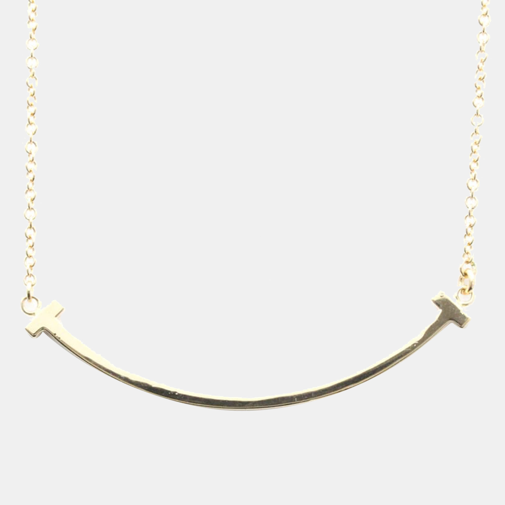 Tiffany T Smile Pendant in Yellow Gold, Small