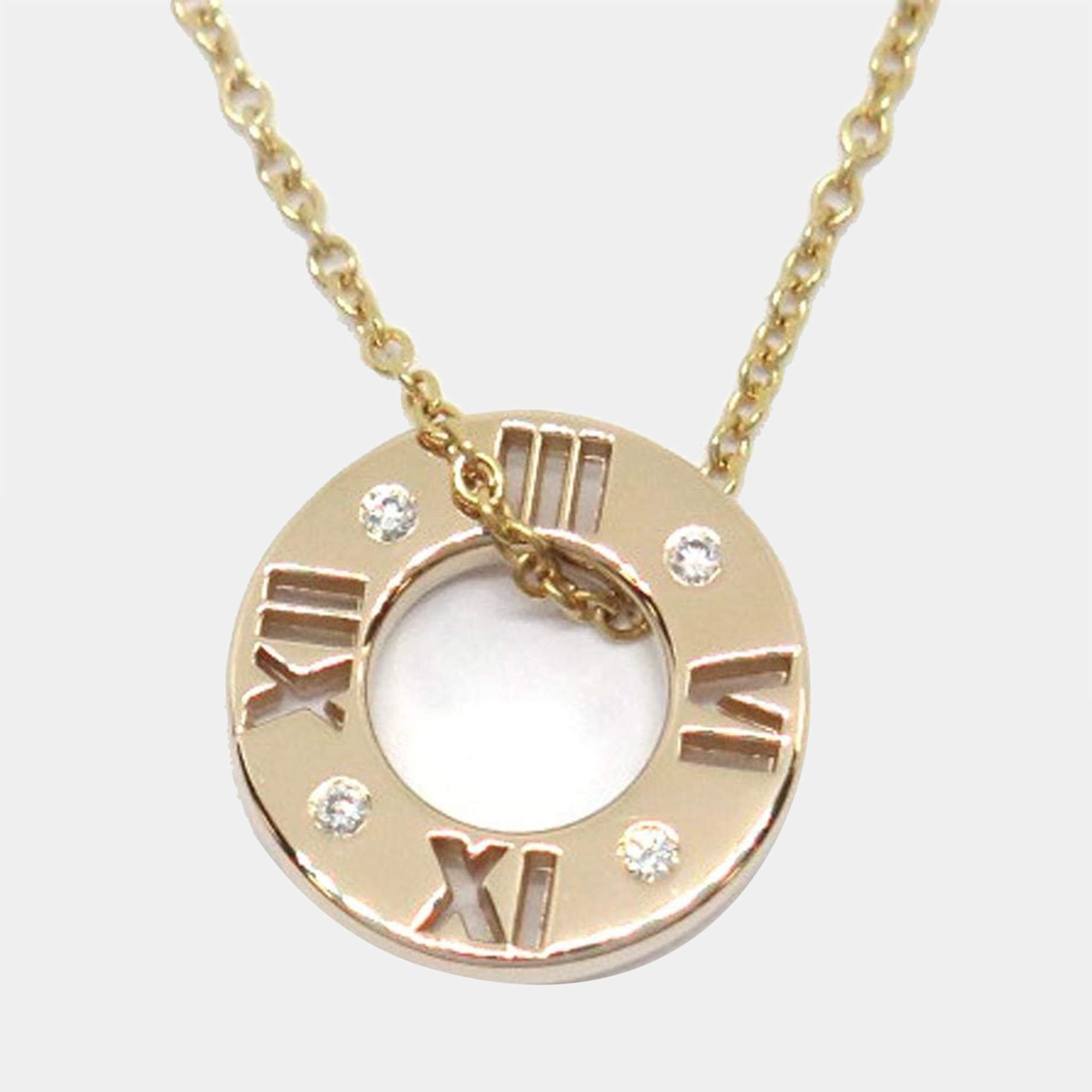 مملوكة مسبقًا Tiffany & Co. Atlas 18K Rose Gold Diamond Necklace