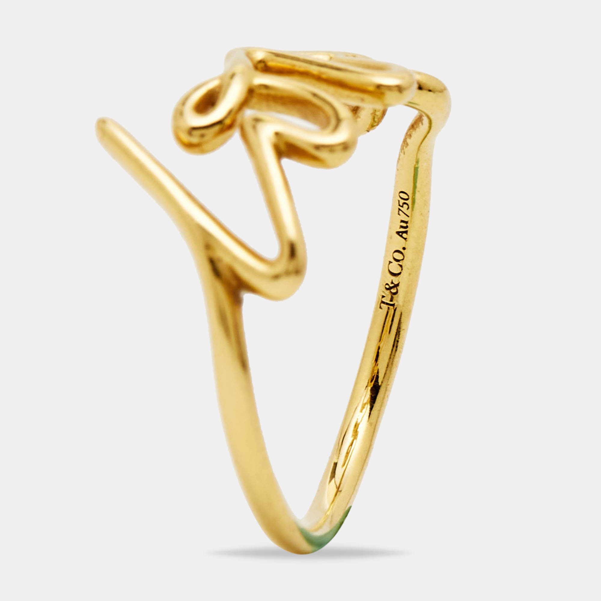Tiffany & Co.  Paloma Picasso Love 18k Yellow Gold Ring Size 53
