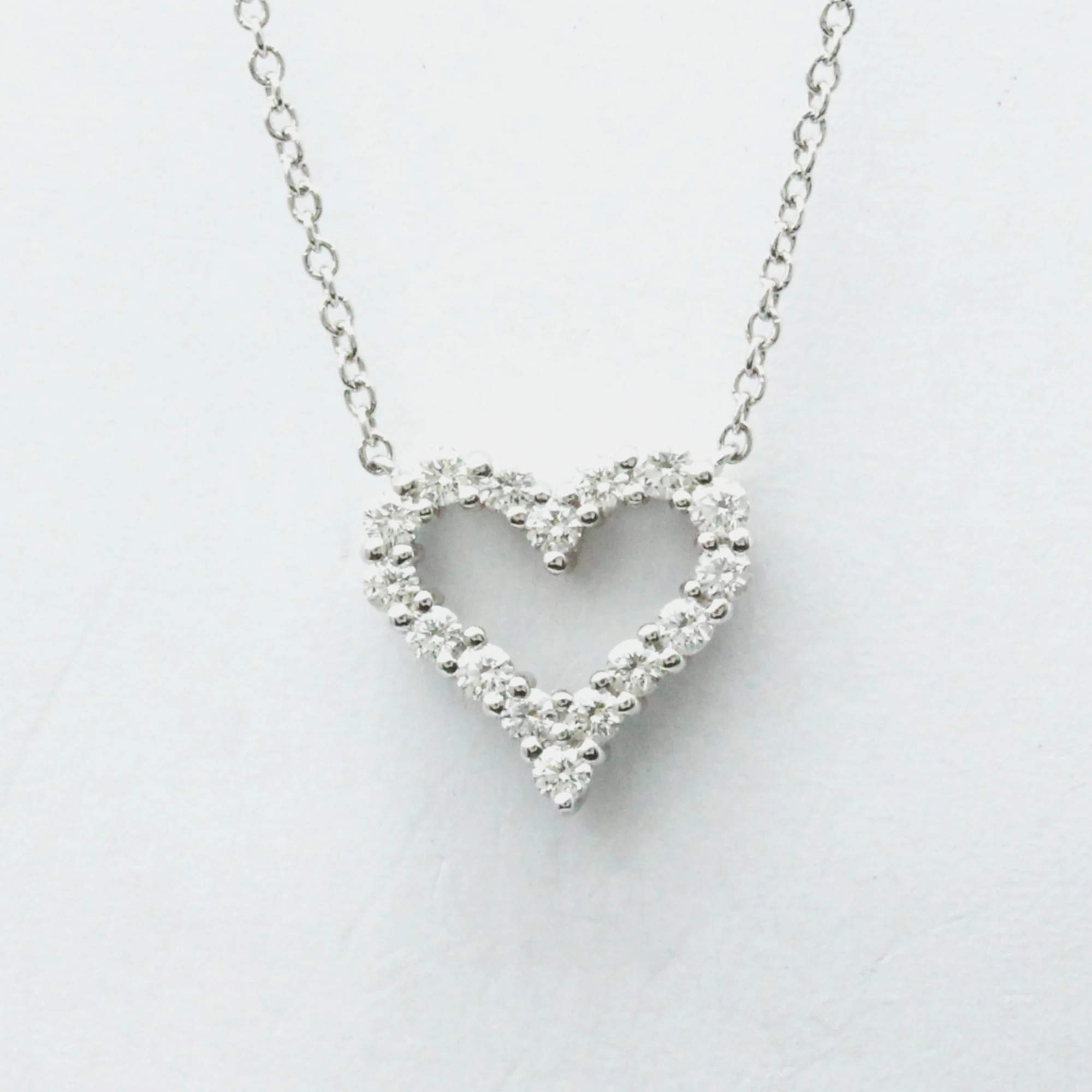 Pre Owned Tiffany & Co. Loving Heart Platinum Diamond Necklace