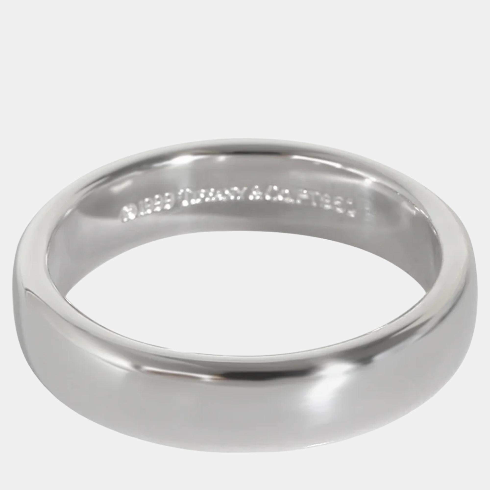 Tiffany & Co. Platinum Tiffany Forever 4.5mm Band EU 52