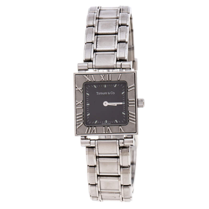 Tiffany & Co. Grey Stainless Steel Atlas 30260324 Women's Wristwatch 23MM