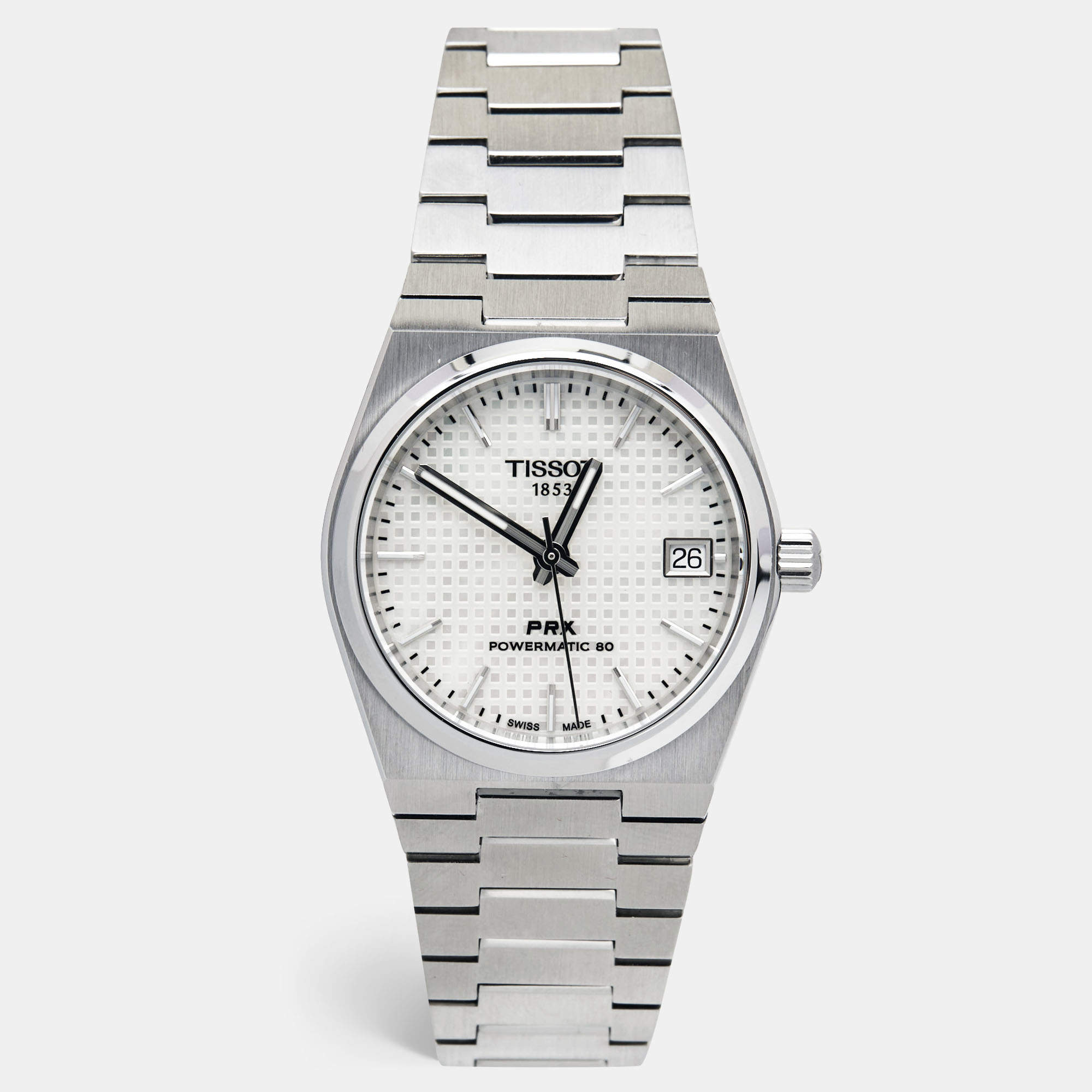 Tissot Mother Of Pearl Stainless Steel Powermatic 80 PRX T137.207.11.111.00 Women's Wristwatch 35 mm