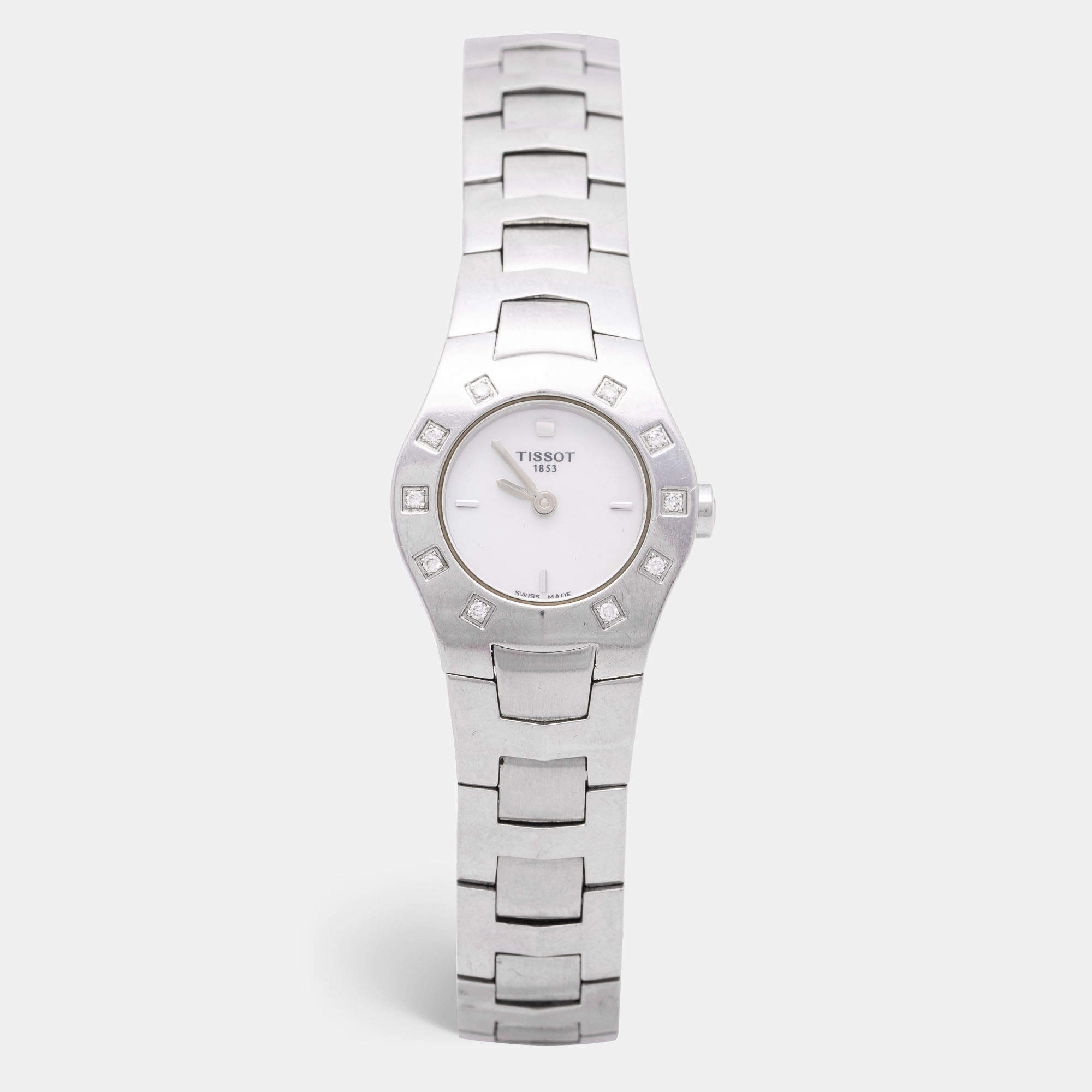 Tissot Mother of Pearl Stainless Steel Diamond L521 Women's Wristwatch 23 mm