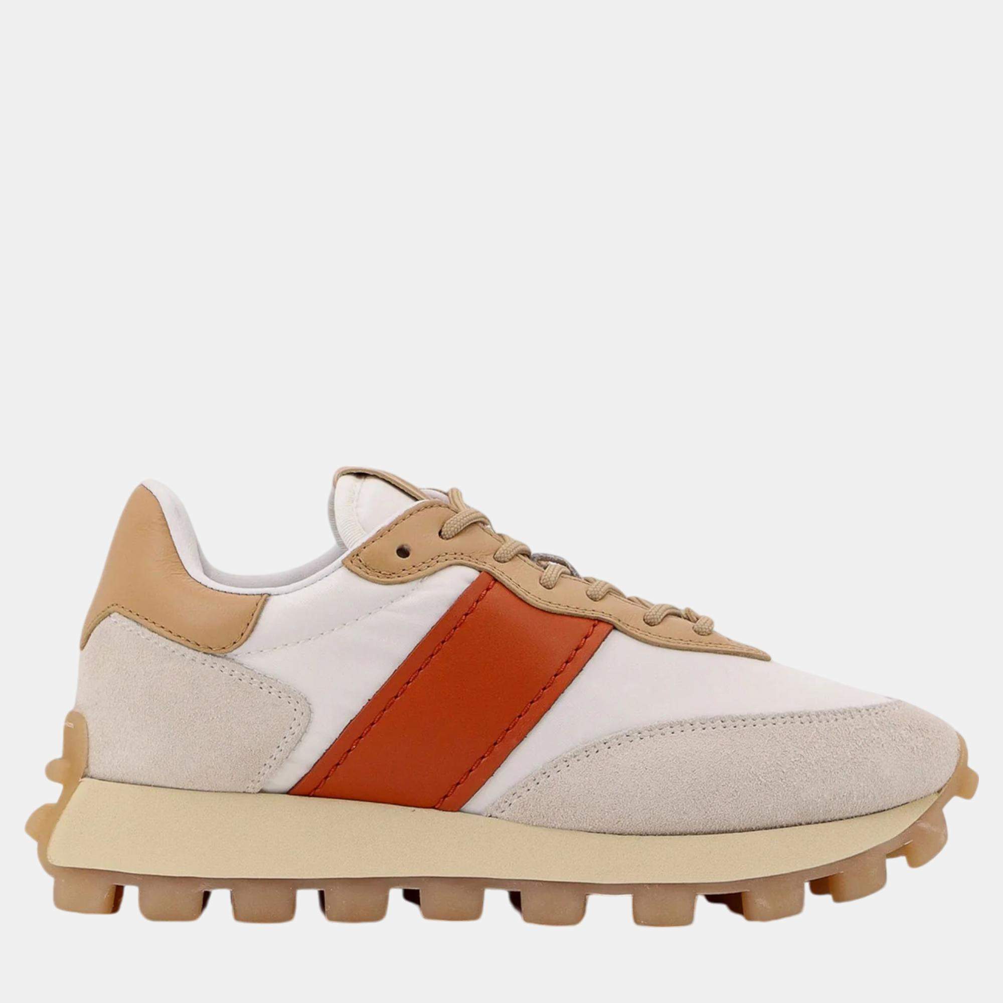 Tod'S White Nylon and Suede Sneakers EU 37