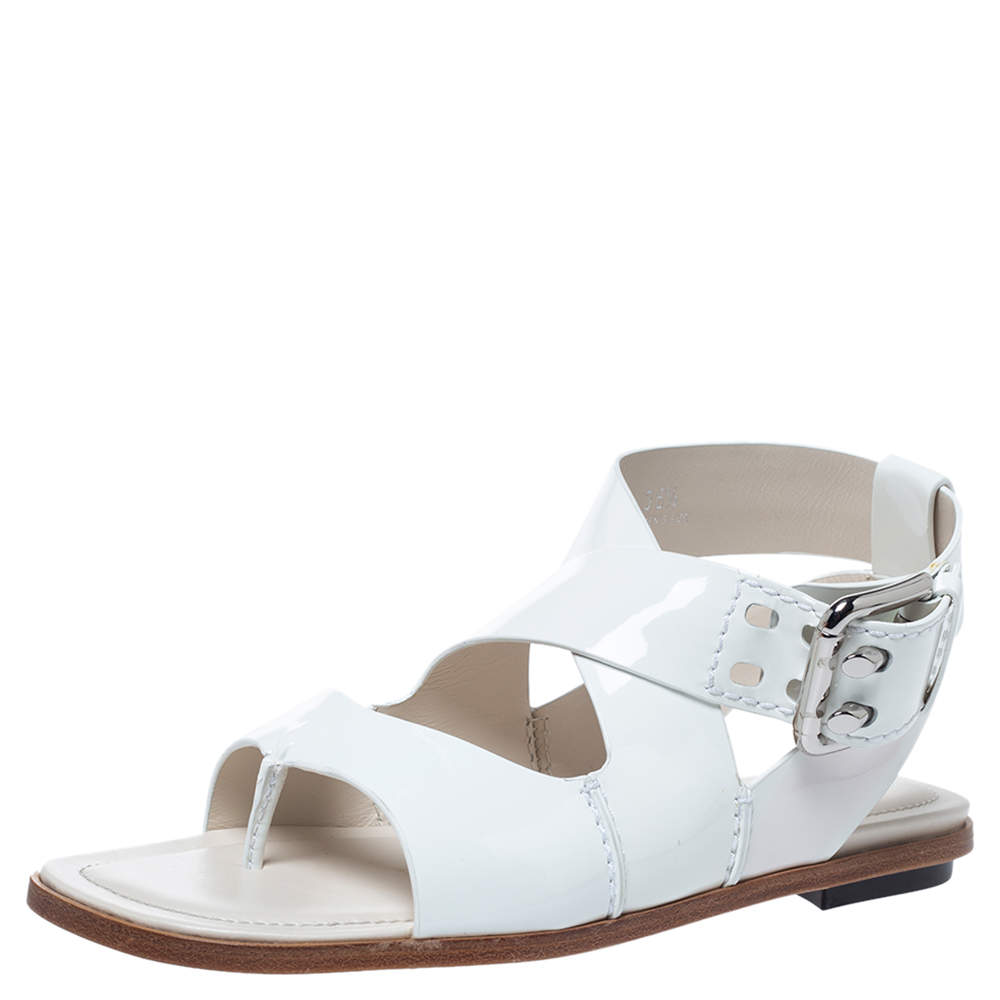 cross strap flat sandals