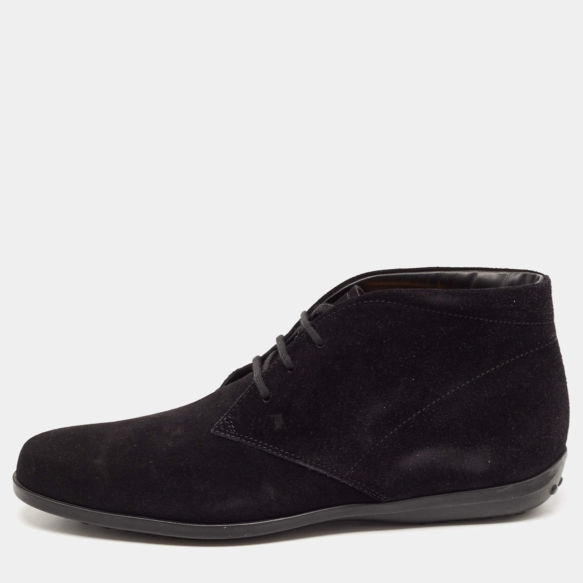 Pre Owned Tod's Black Suede Ankle length Boots Size 39