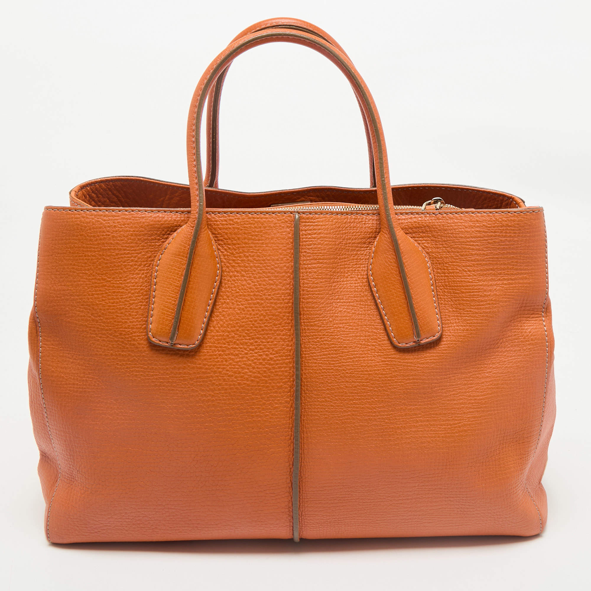 セール★関税込み★Tod's Mocassino Bag Medium Tod's Mocassino Tote Handbag in Tan Pebble Leather Neutral
