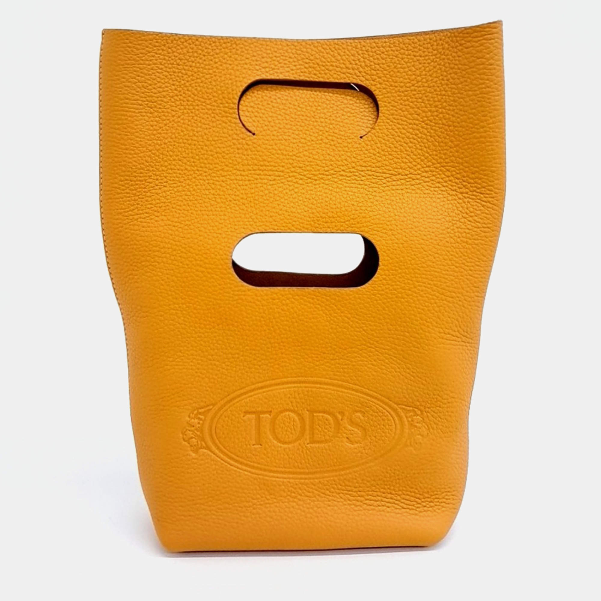 Pre Owned Tod's Yellow Leather Tote