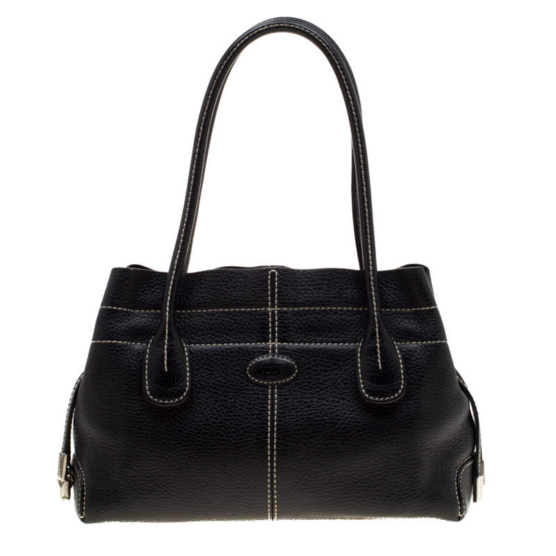 Tod's Black Leather Small D Bag Media Tote Tod's | TLC