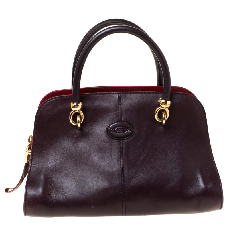 Tods Dark Brown Leather Sella Satchel 