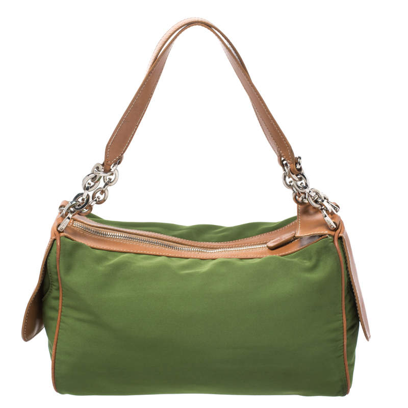 مملوكة مسبقًا حقيبة كتف تودز نايلون أخضر