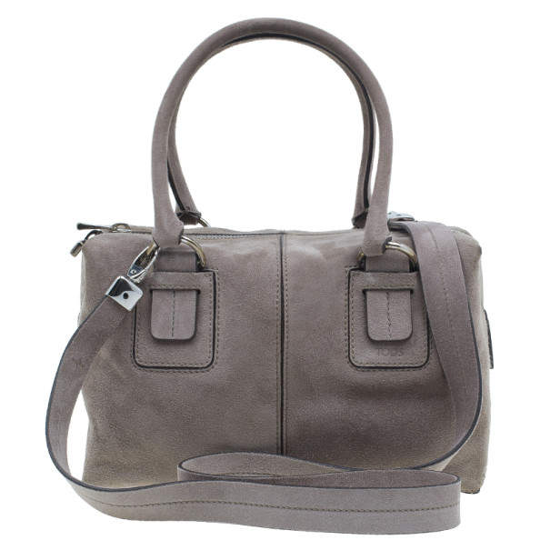 مملوكة مسبقًا حقيبة يد تودز بوكس جلد مدبوغ رمادي