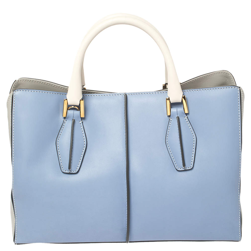 Pre Owned حقيبة يد تودز حرف دي-كيوب صغيرة جلد ثلاثية اللون