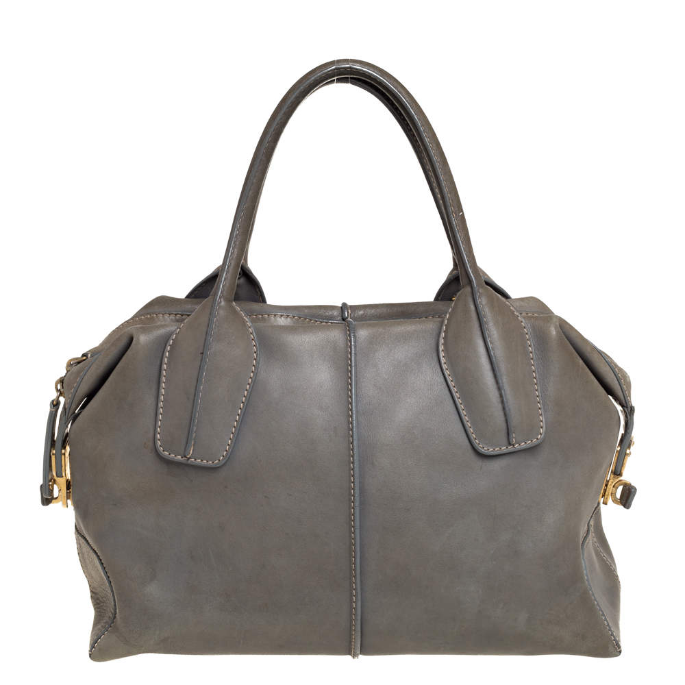 Tod's Olive Green Leather D-Styling Shopper Tote Tod's | The Luxury Closet