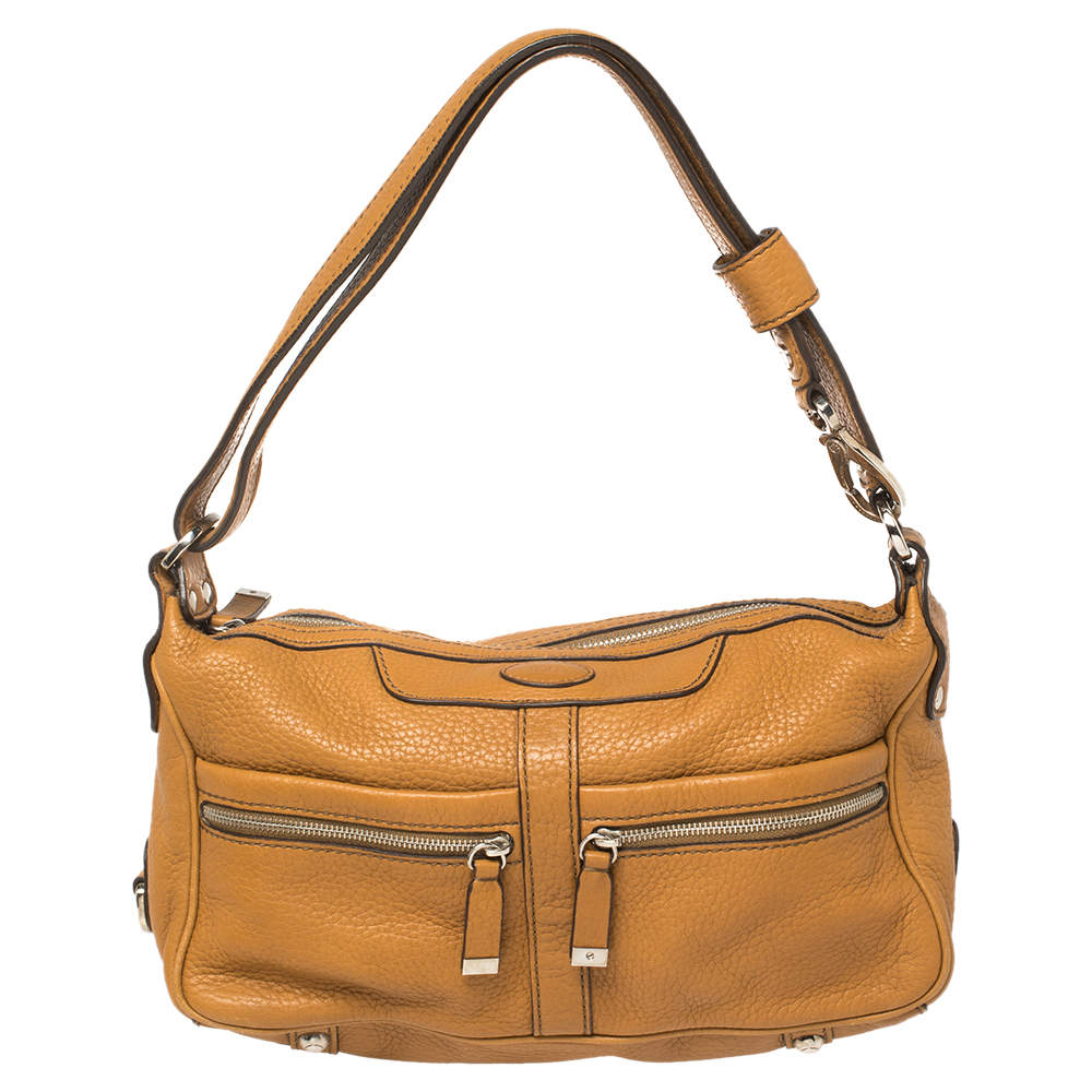 Pre Owned Tod's Tan Leather Miky Satchel
