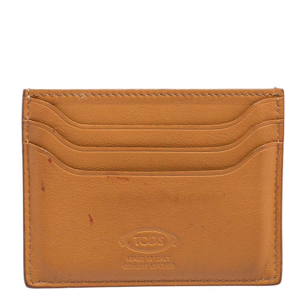 Tod's Tan Leather Card Holder