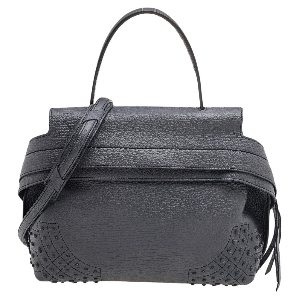 Tod's Grey Leather Wave Top Handle Tod's | TLC