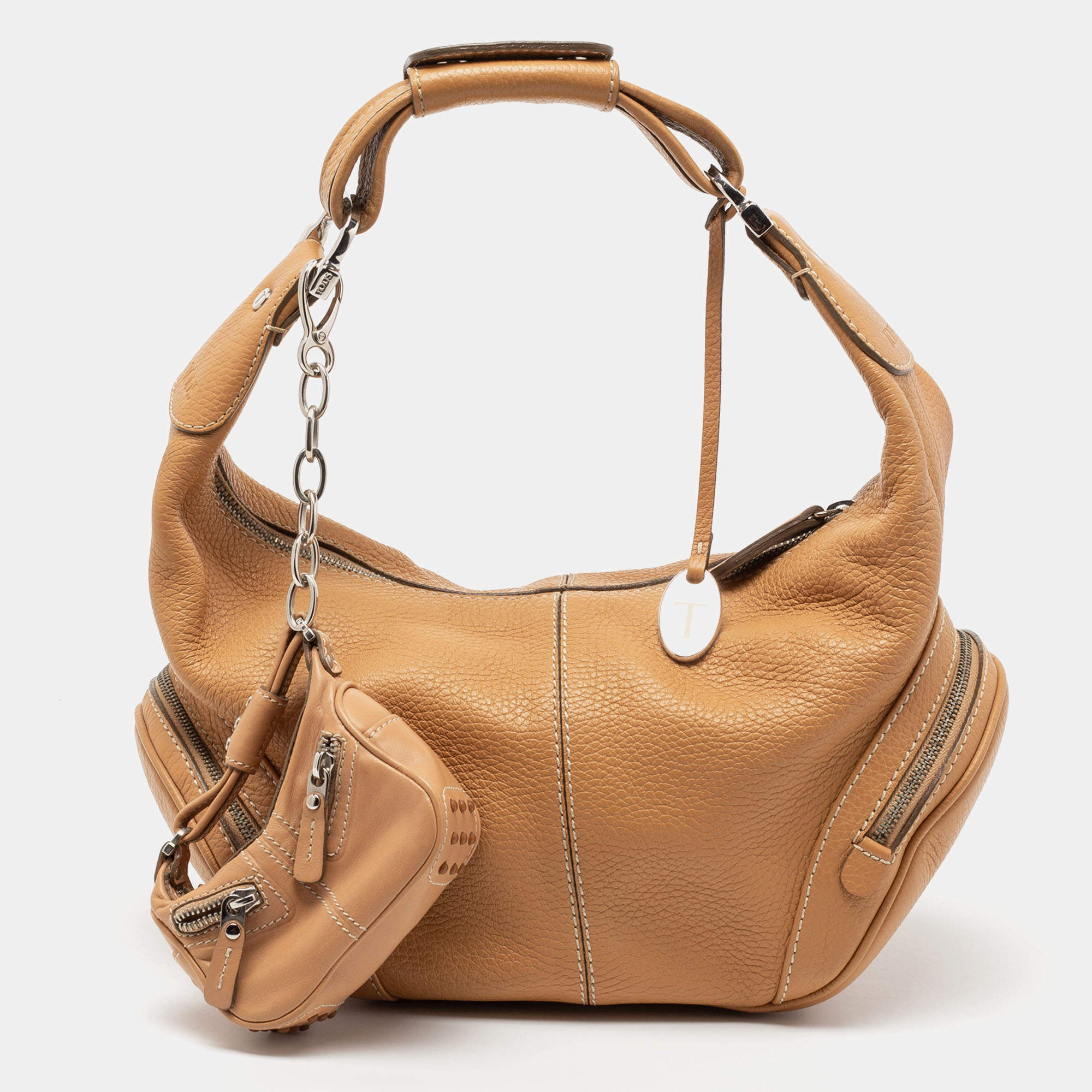 Tod's  Brown Leather Charlotte Hobo