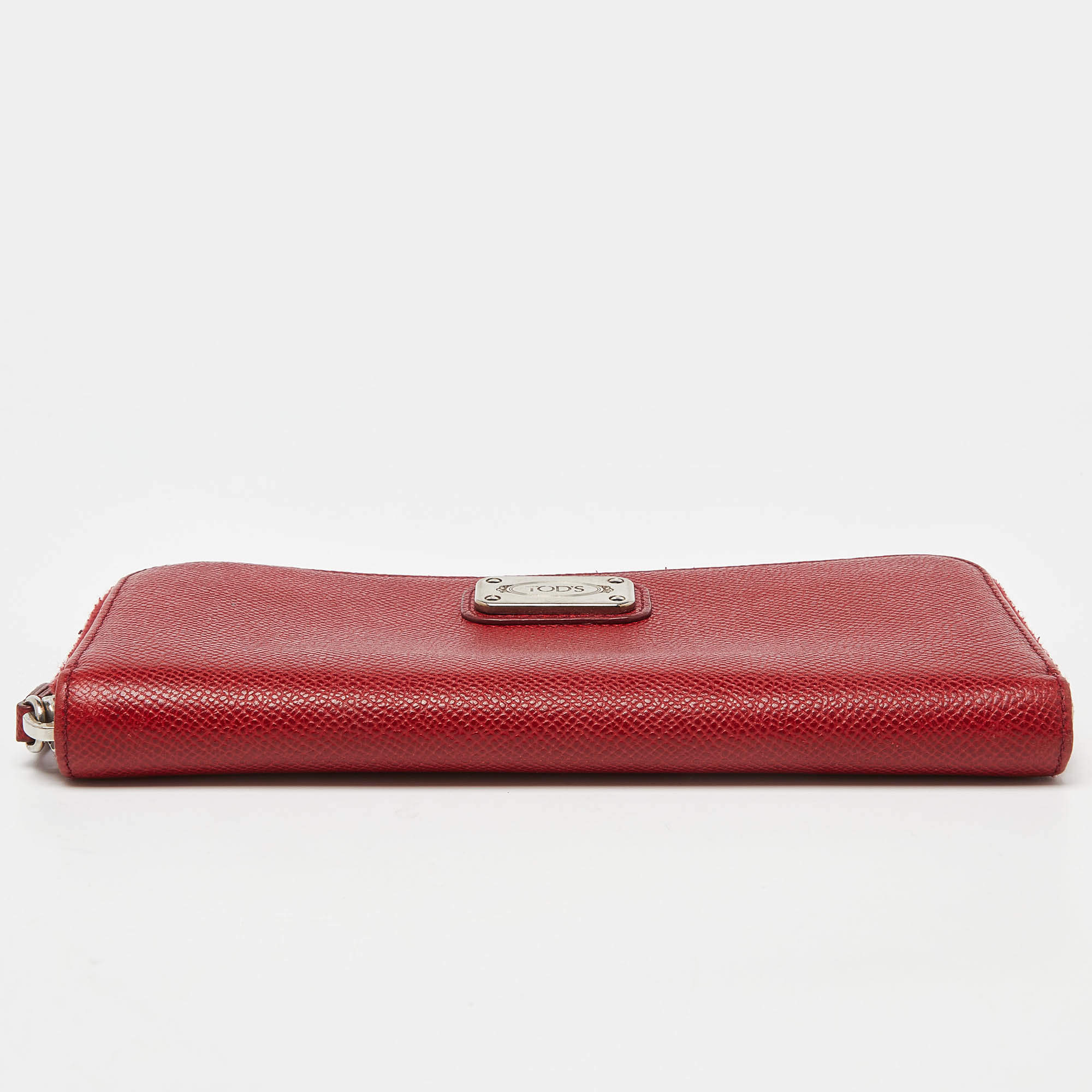 【関税＆送料込み】Tod'S Wallets Tod's Tod's Red Leather Zip Around Wallet - Wallets