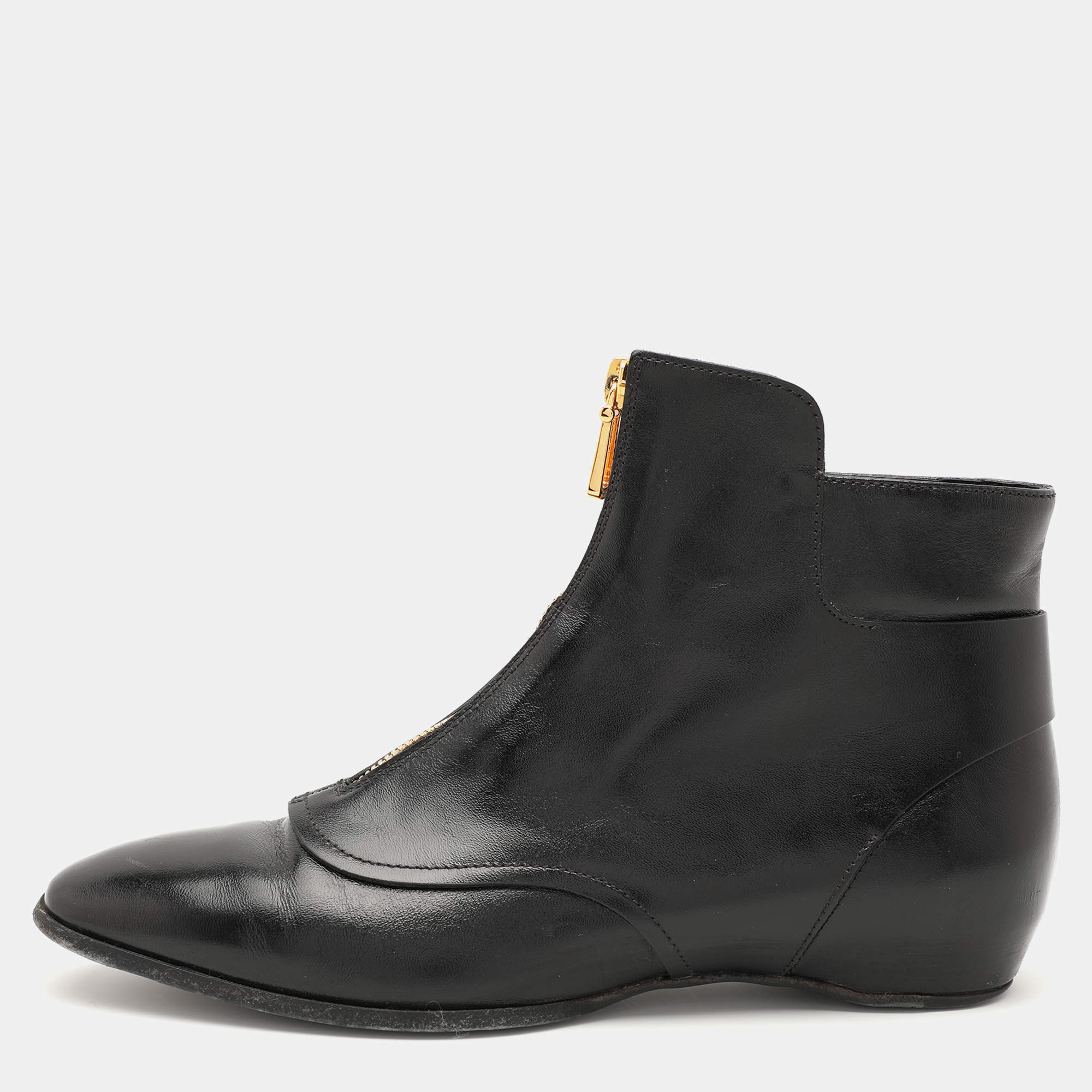 Tod's Black Leather Ankle Boots Size 37 Tod's | TLC