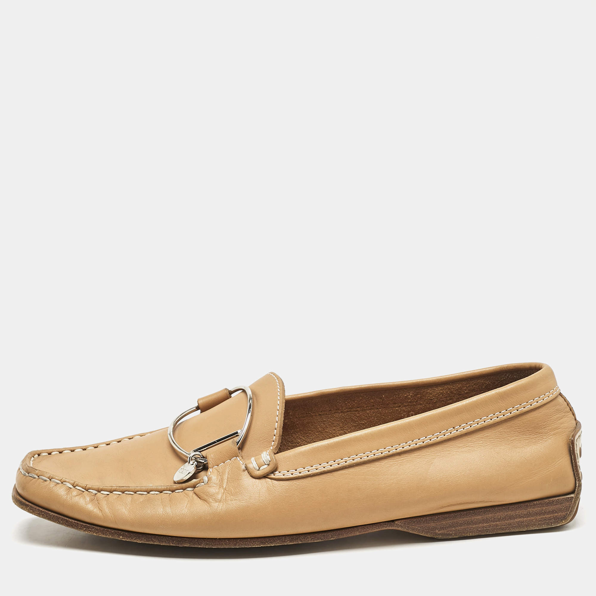 Tod's Brown Leather Penny Driving Loafers Size 38