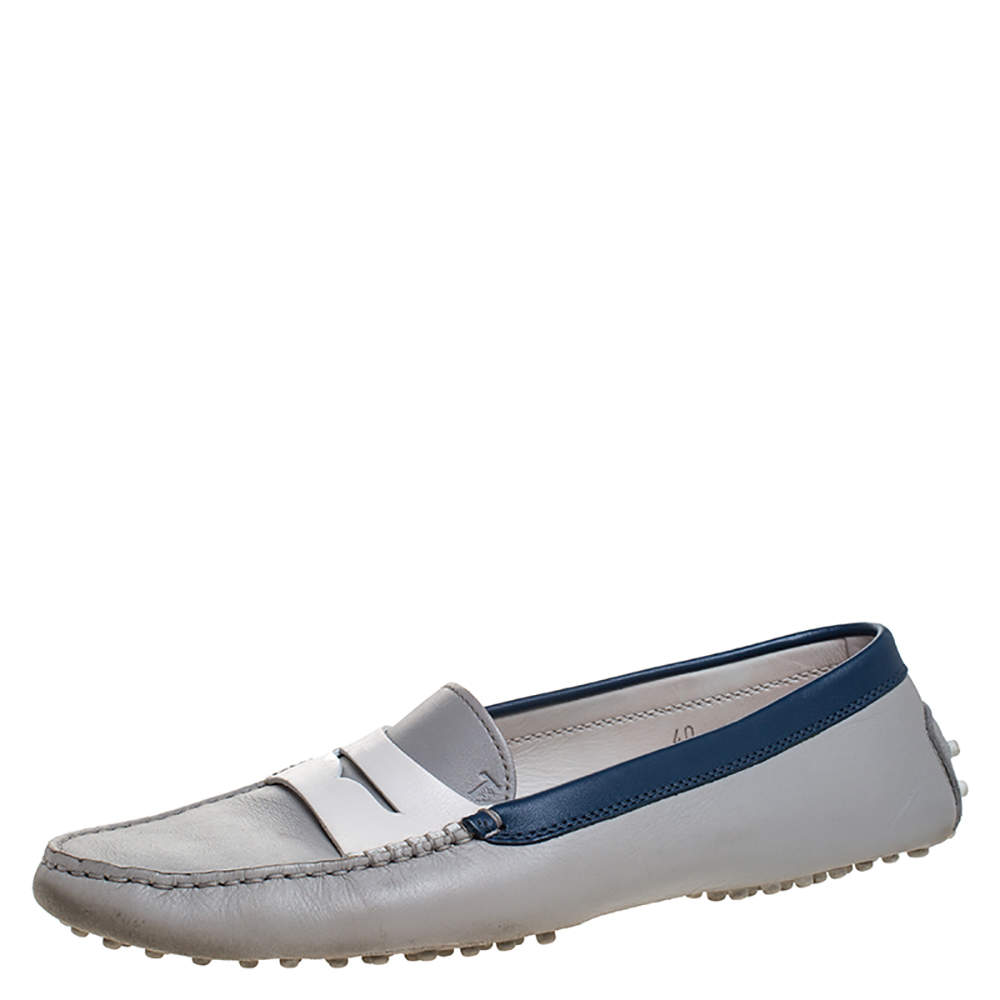 Pre Owned Tod's Multicolor Leather Penny Loafers Size 40