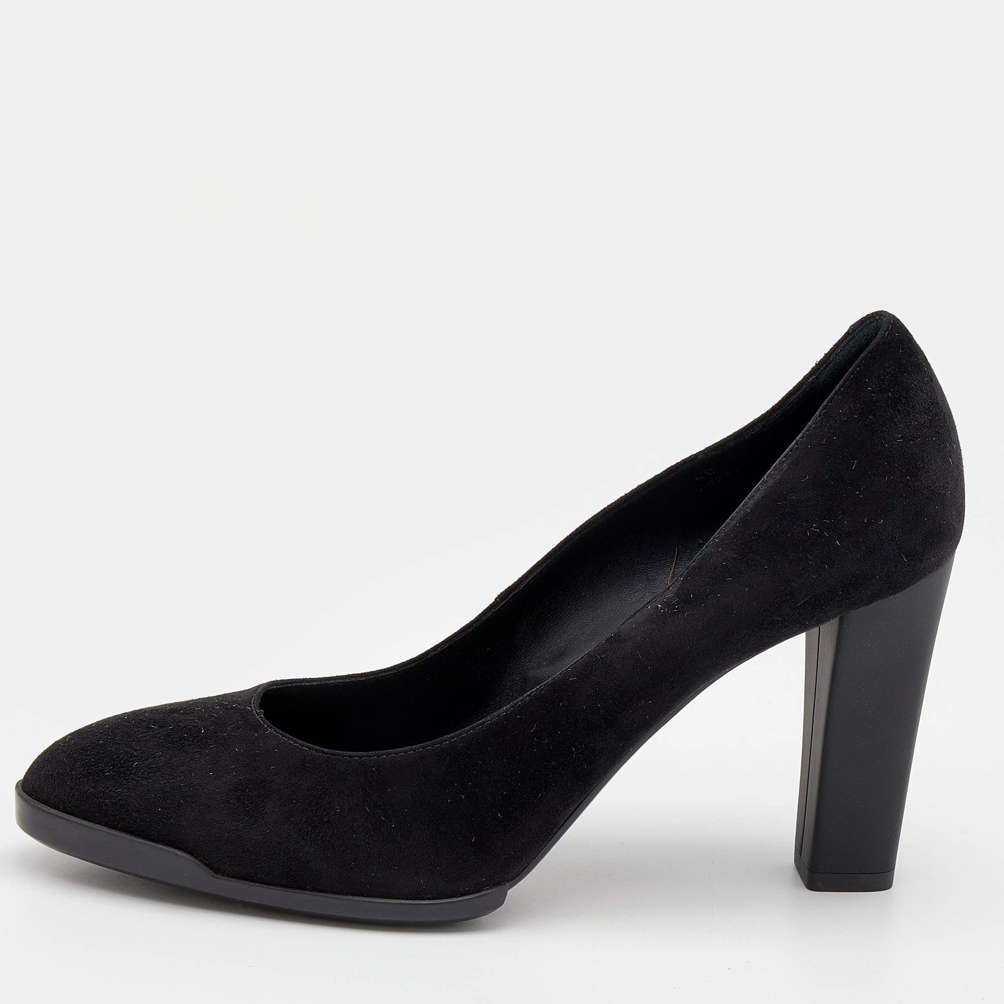 Tod's black cheap suede pumps