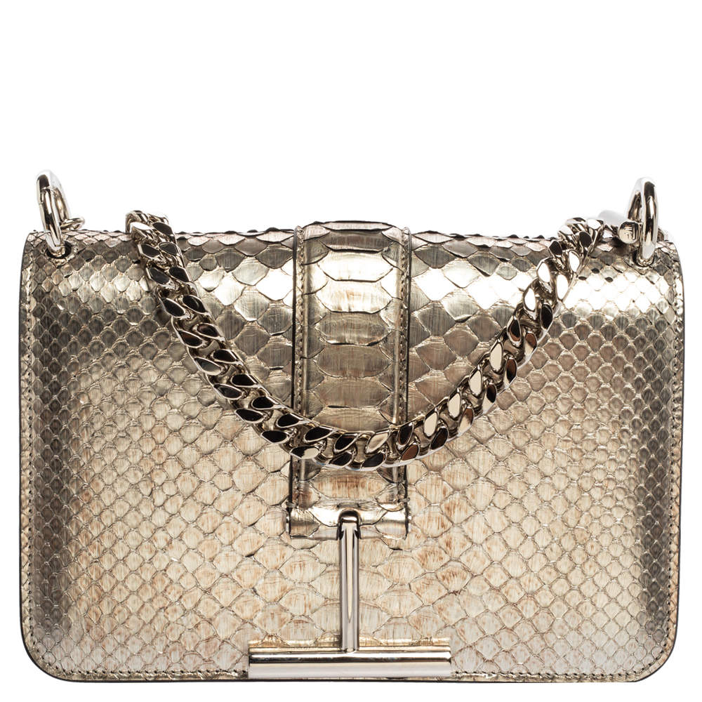 Tom Ford Silver Python Tara Chain Shoulder Bag Tom Ford | TLC