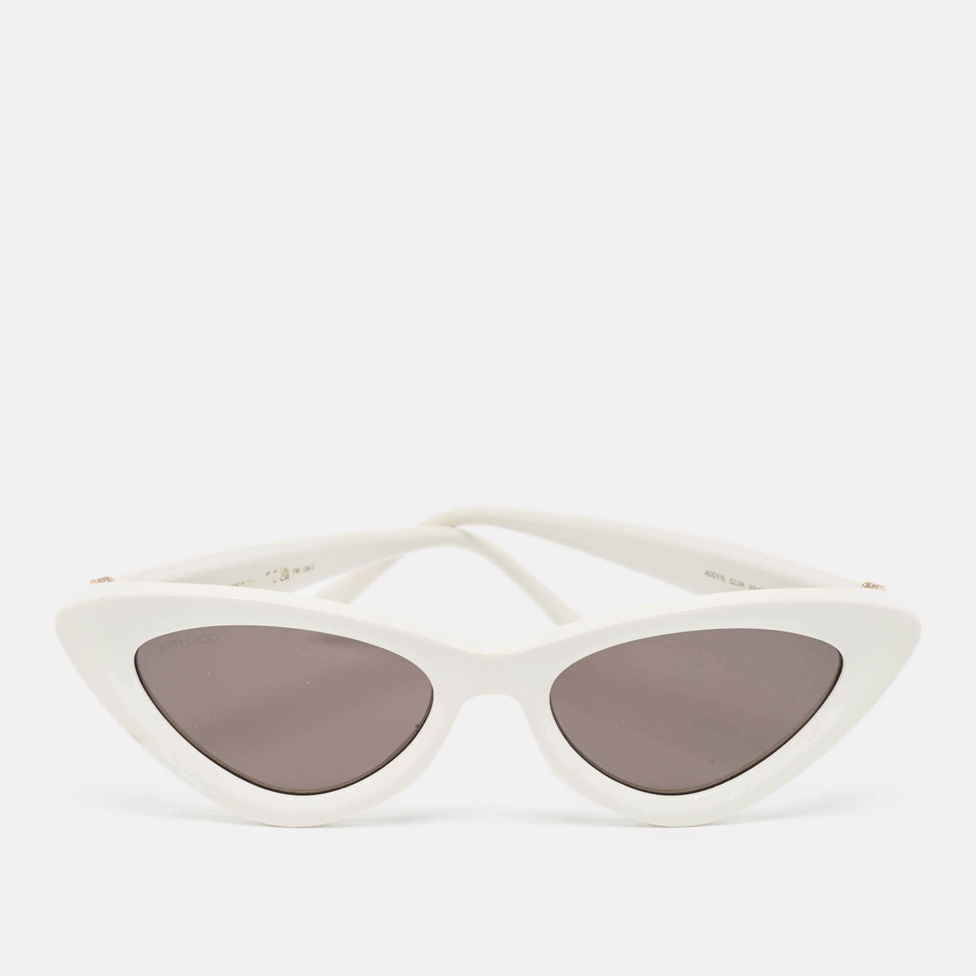 Jimmy Choo White/Black Addy/S Cat Eye Sunglasses