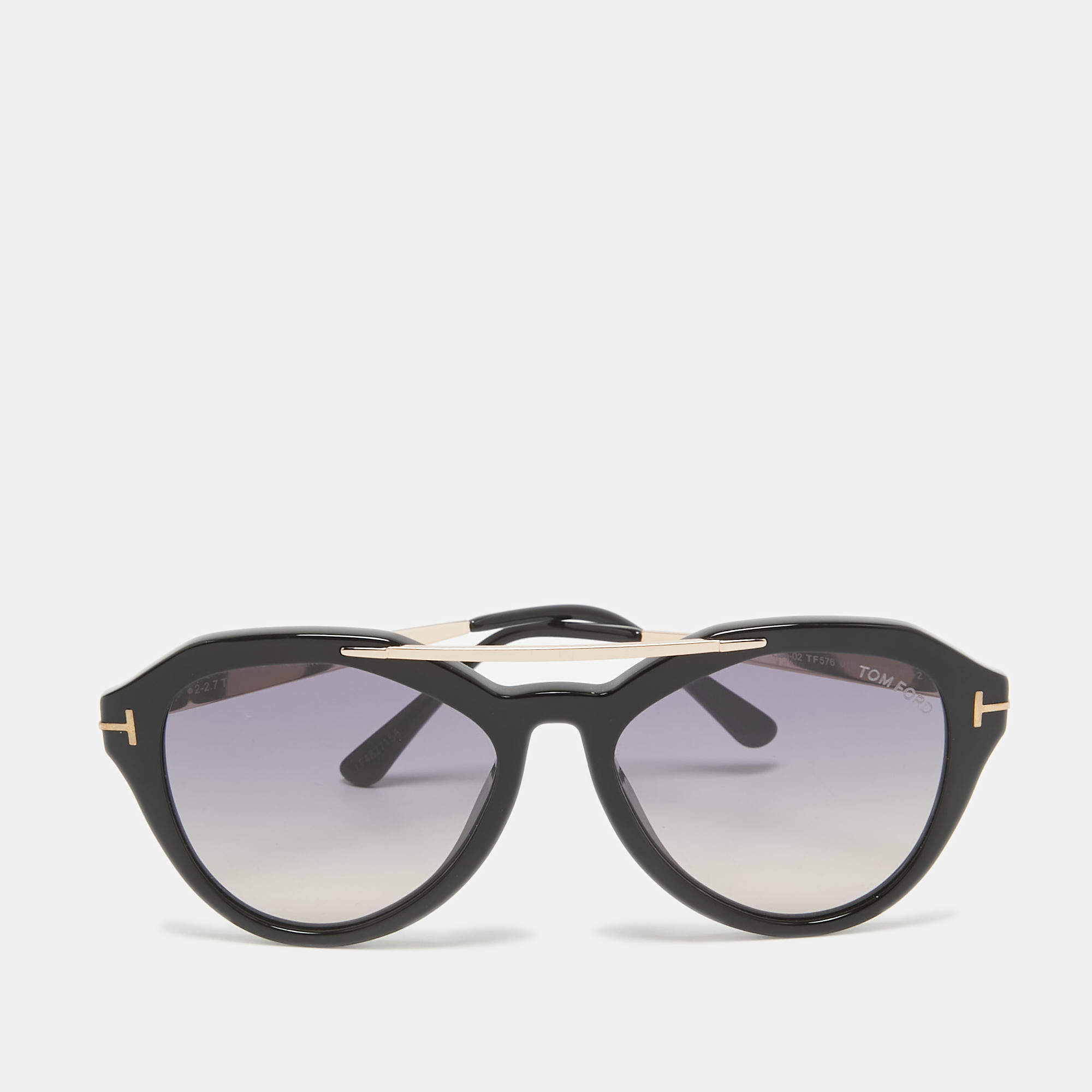 Tom Ford Black Gradient Lisa TF576 Aviator Sunglasses