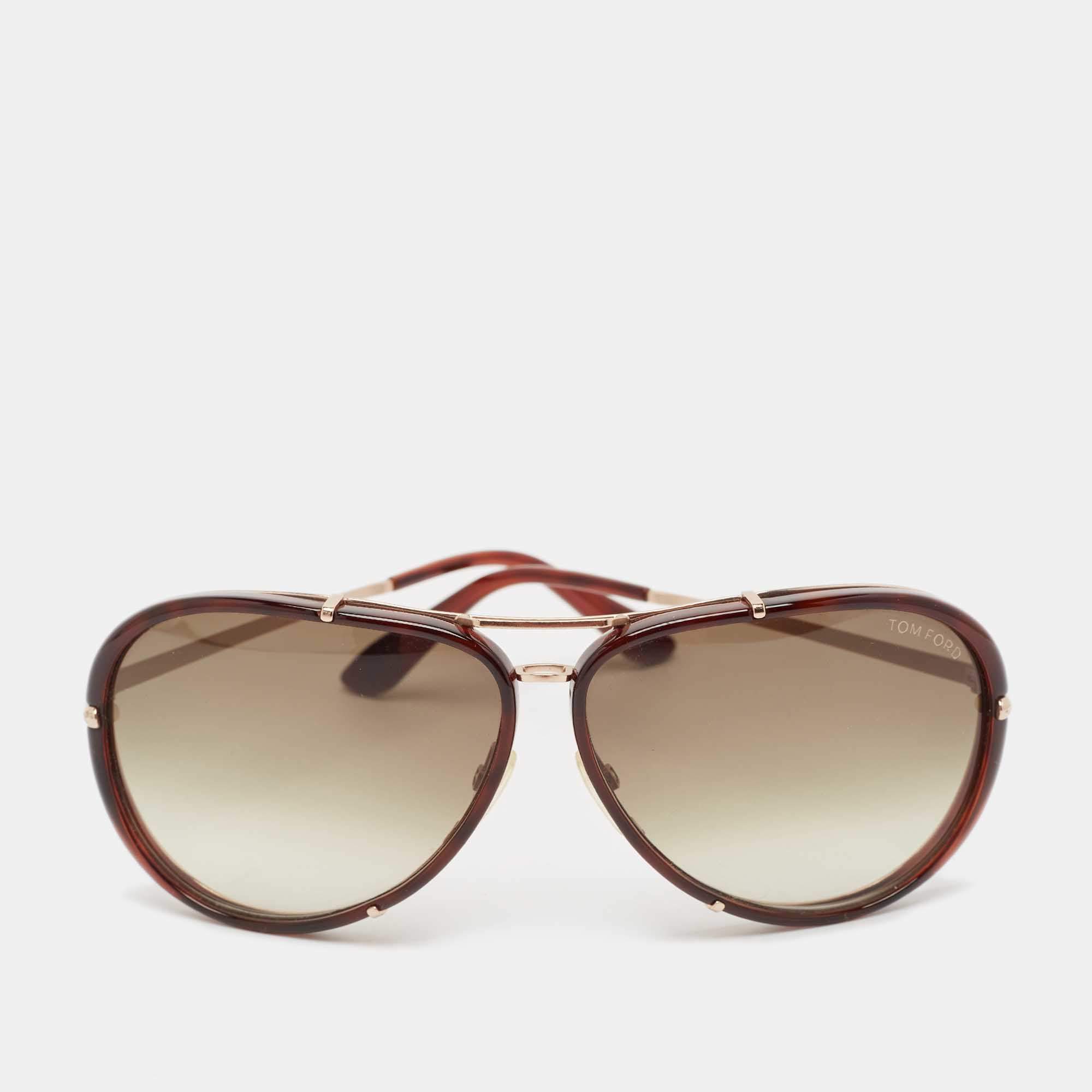 Tom Ford Brown Gradient TF109 Cyrille Aviator Sunglasses
