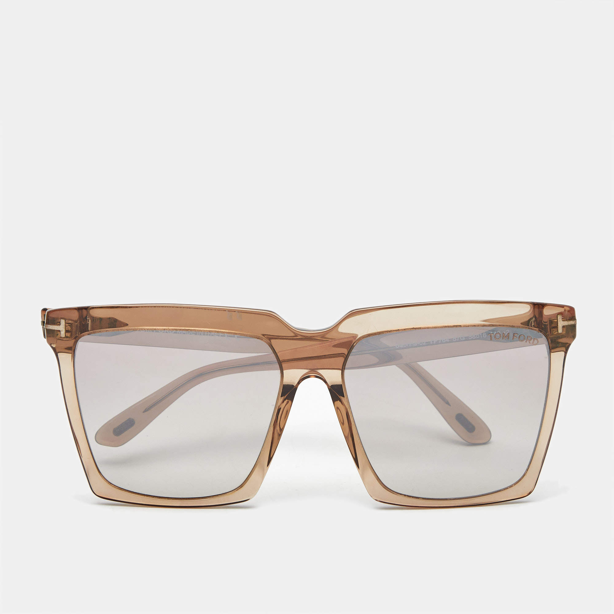 Pre Owned Tom Ford Bronze Gradient TF 764 Sabrina Oversized Sunglasses