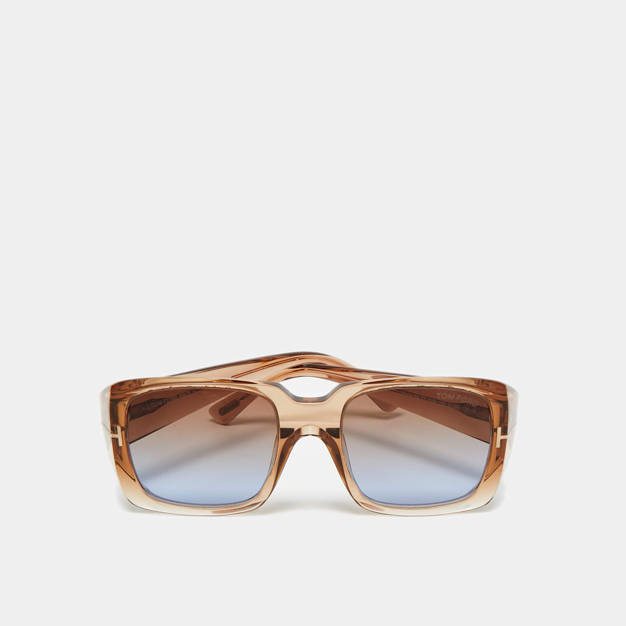 Pre Owned Tom Ford Brown Gradient TF1035 Ryder 02 Square Sunglasses