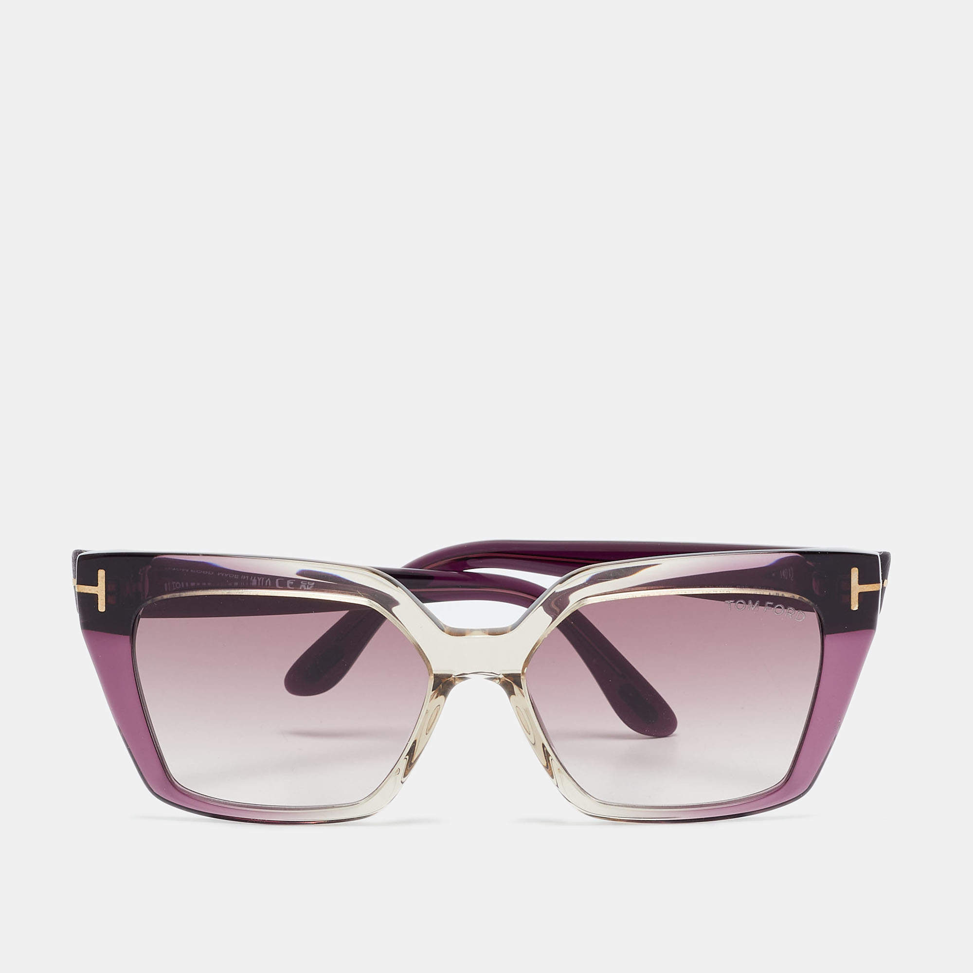 Pre Owned Tom Ford Ombre Purple TF 1030 Winona Butterfly Sunglasses 