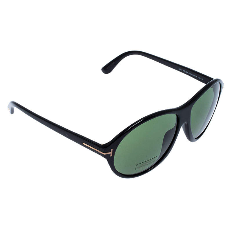 Tom Ford Black/Green Tyler Oval Sunglasses Tom Ford | TLC