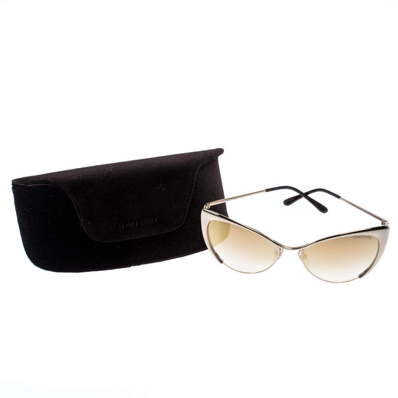 Tom Ford Gold Nastasya Mirror Cat Eye Sunglasses Tom Ford | TLC