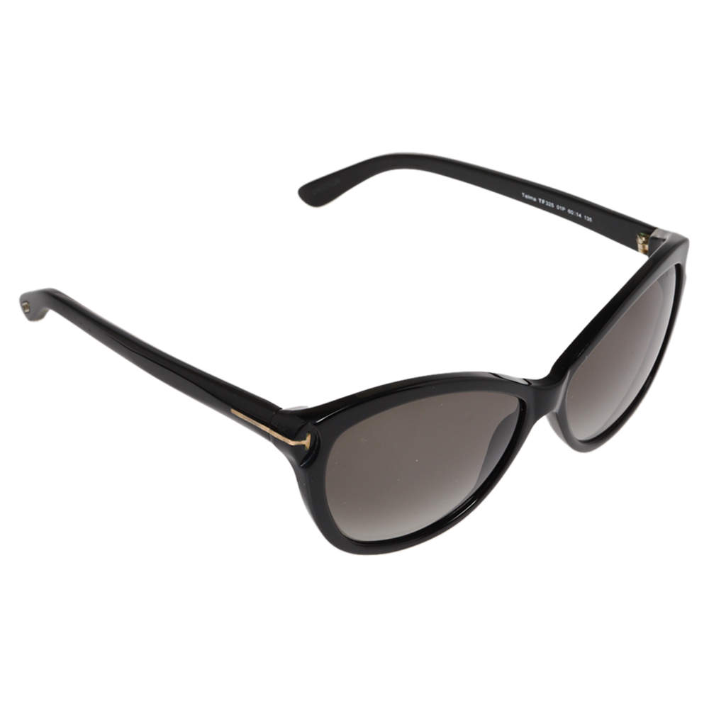 Pre Owned Tom Ford Black/ Grey Gradient TF 325 Cateye Sunglasses