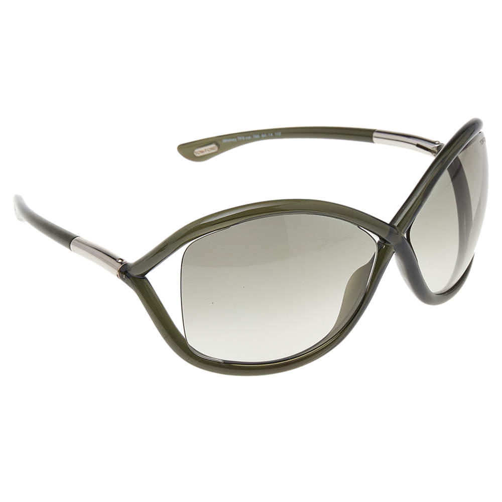 مملوكة مسبقًا Tom Ford Green/Green Gradient TF9 Whitney Sunglasses