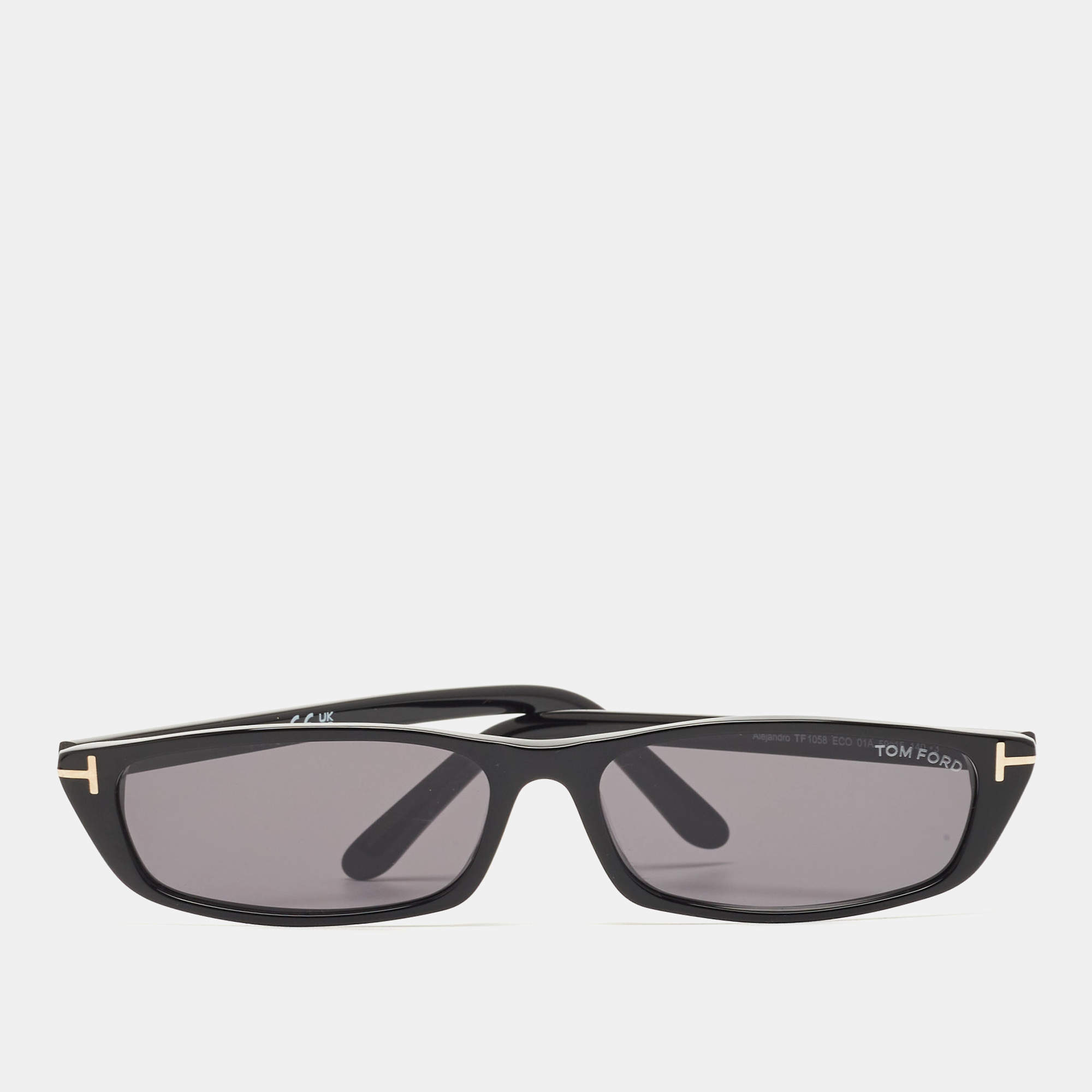 Tom Ford Black Acetate TF1058 Rectangular Sunglasses  