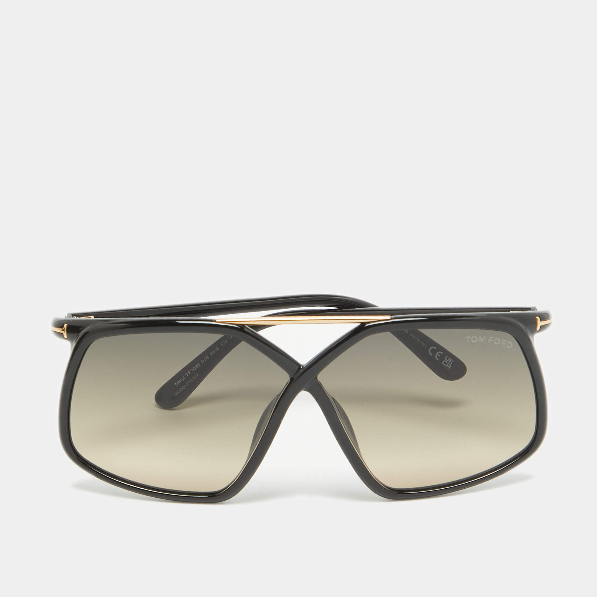 Tom Ford Black Gradient TF1038 Oversized Sunglasses