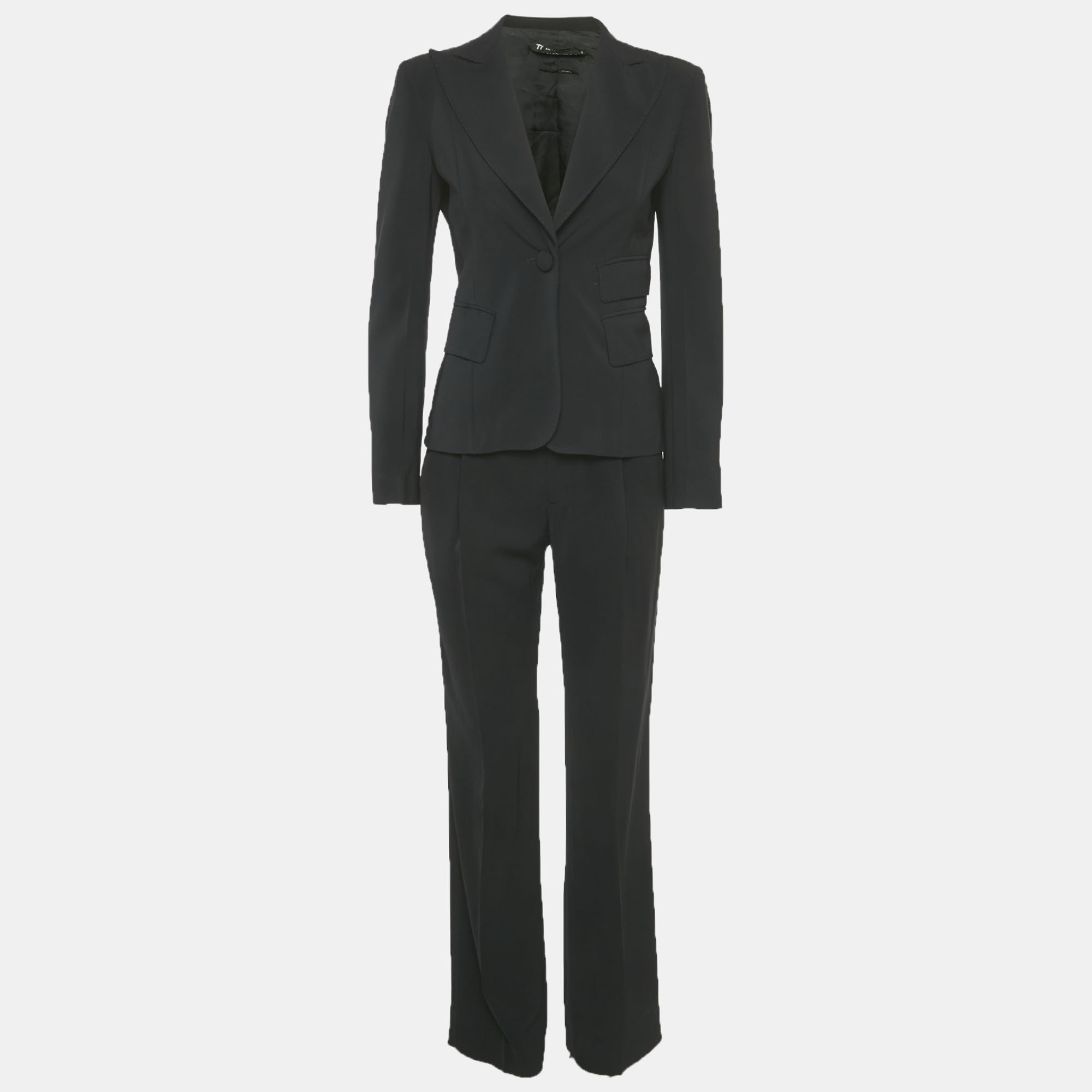 مملوكة مسبقًا Tom Ford Black Crepe Blazer & Pants S