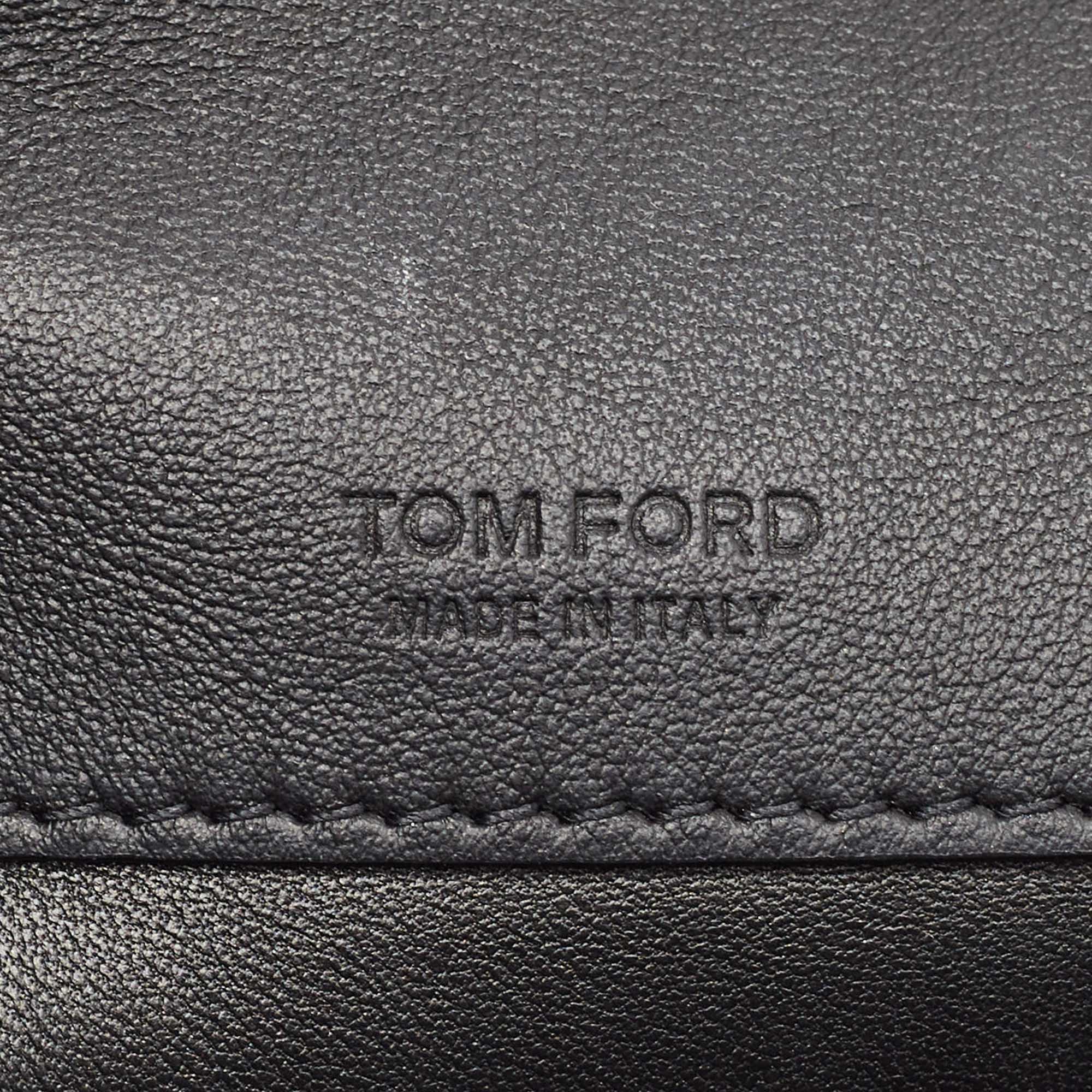 Pre Owned Tom Ford Red/Black Leopard Print Fabric Natalia Chain Shoulder Bag