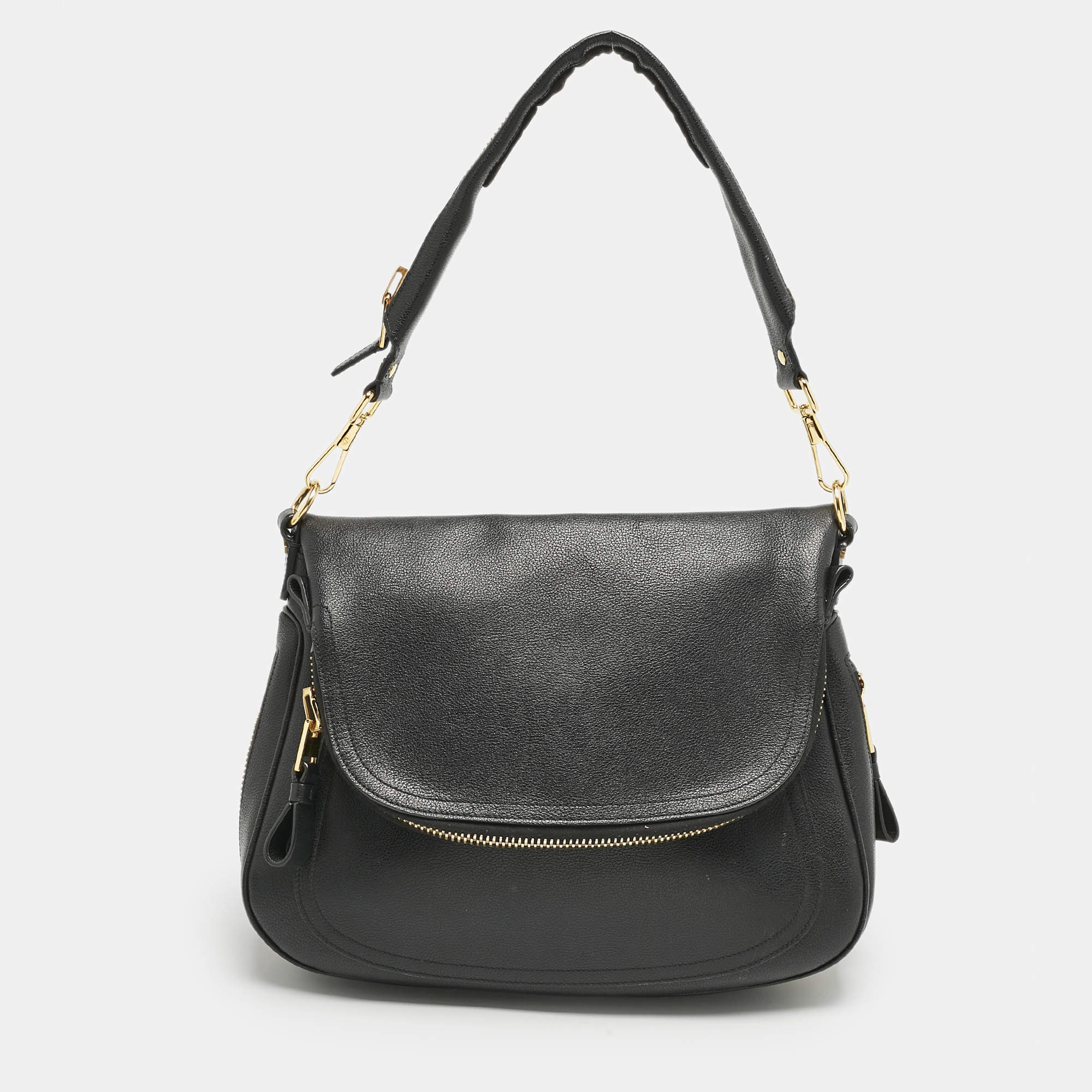 Tom Ford Black Leather Jennifer Shoulder Bag