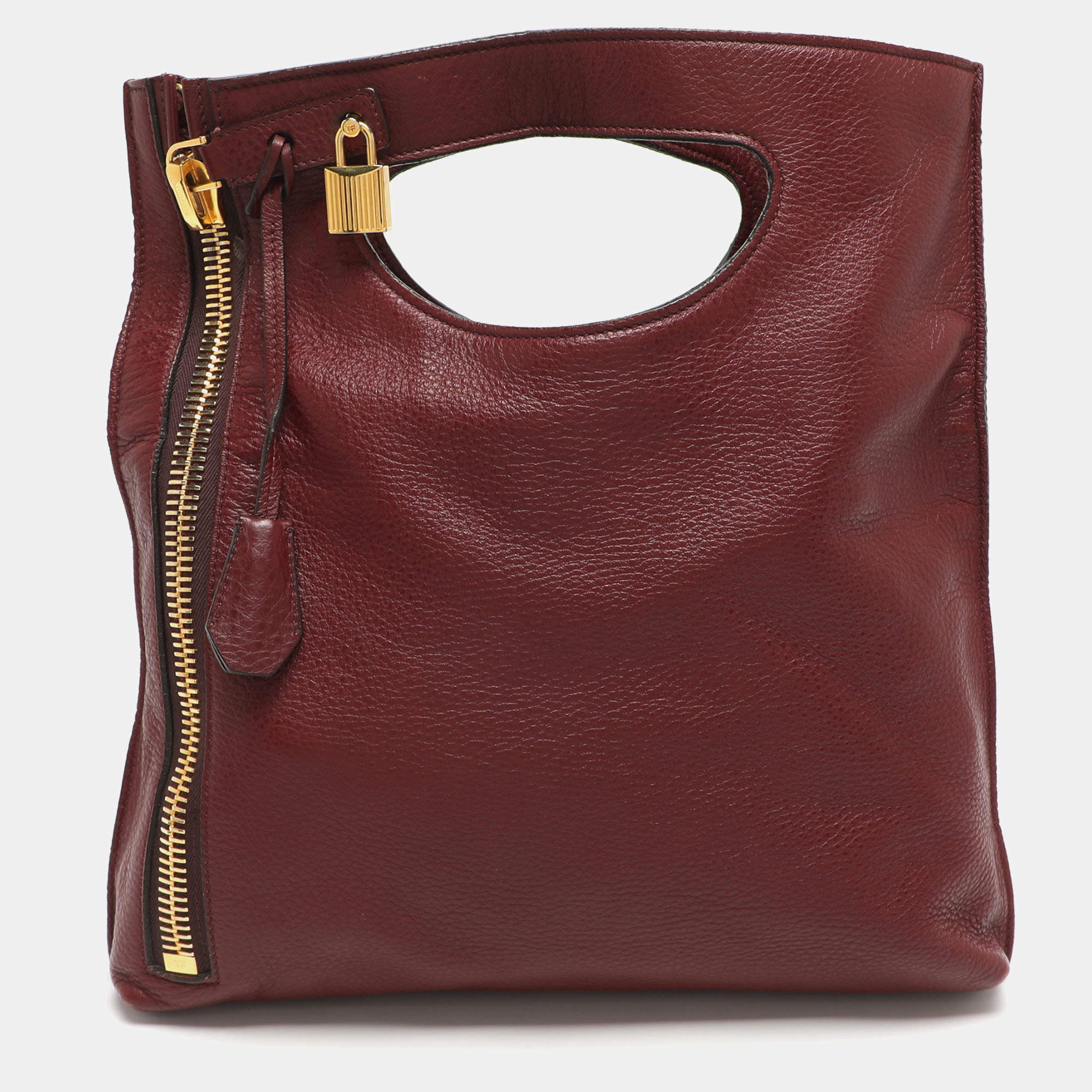 Pre Owned Tom Ford Alix Red Leather Shoulder Bag